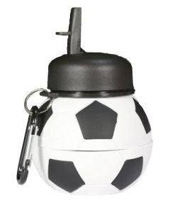 Smily Kiddos - Silicon Expandable & Foldable Football Water Bottle Black & White