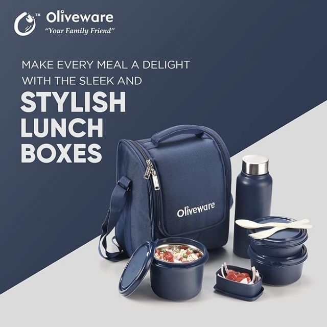 Olive Lunch boxes-Yellow-Small (Nursery, PP1, PP2)