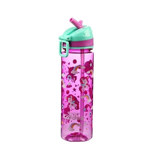 Smily Kiddos - Fancy Sipper Water Bottle Pink 750ml